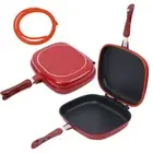 32cm Double Sided Frying Pan Non Stick Griddle Pressure Smoke Grill Baking AU