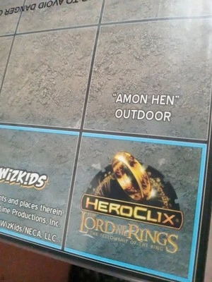 WizKids LOTR "AMON HEN" OUTDOOR Fellowship Of The Ring Map New SEALED