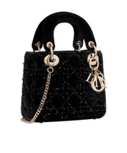 Mini Lady Dior Bag One size black