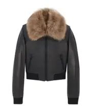 jacket in lambskin and shearling FR36,FR40 Black