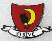 Strive Red Mildred Hubble, Worst Witch School Uniform Enamel Badge. Book Day