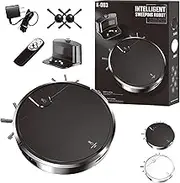 Smart Dual-Mode Robot Vacuum, Smart Robot Vacuum and Mop 2-in-1 Combo, Intelligent Planning and Mapping, Accurate Positioning, high coverageand no Missed scanning, App/Remote Control (Black)