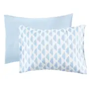 Hudson Baby Cotton Toddler Pillow Case, Heather Light Blue Cloud, One Size