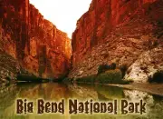 *Postcard-Big Bend Nat'l Park...Texas-Mexico Border"/Bluffs @ Rio Grande/ {RB60}