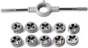 Screw Thread Tap Die Set External Thread Cutting Hand Tool Kit for Thread Processing Metric Tap and Die Set Threading Tool Kit Screw Thread Tap Die Set