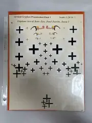 UNUSED Vtg Americal Gryphon Triplane Ace Of Aces Model Aircraft Decals (ABE5)