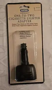 SIMA Cigarette Lighter Adapter POWER 2 Items at Once CELL PHONE Radar Detector &