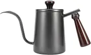 Coffee Pot Coffee Kettle, Pour Over drip Kettle with Wood Handle and Long gooseneck spout, for Home Brewing Station, 700ml