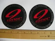 TWO- 4" NINER 29 Mountain BIKE BICYCLE MTB Red/Blk FRAME STICKER DECAL