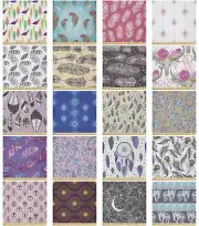 Ambesonne Print Bohemian Microfiber Fabric by The Yard for Arts and Crafts