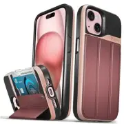 vCommute for iPhone 15 Wallet Case, [Military Grade Drop Protection] Flip Red