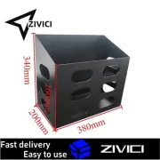 Black Aluminum Alloy Jerry-Can Holder 370x195x260mm For Canopy Toolbox/Ute/4x4