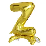 GOLD 27" tall Letter Z Mylar Foil Standing Balloon Party Backdrop Decorations