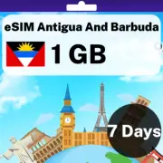 eSIM Antigua And Barbuda - 1 GB - 7 Days - Travel eSIM | QR code activation