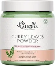 Laugha 00% Organic Curry Leaves Powder | Kadi Patta Powder | Curry Leaf Powder for Skin | Natural Hair Care, 100 Grams (Pack Of 1 Jar 100 gm)
