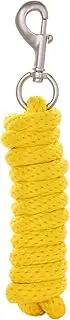 Lead Rope for Horses, Tie Rope in Various Stylish Designs, Lead Rope, Pony, Donkey, Goat Long Knit with Carabiner Hook (Yellow, Snap Hook)