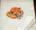 Mary Lake Thompson Oranges. set of 6 Linen Napkins. 18x18