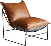 Sofas and Couches Lazy Sofa Wrought Iron Sofa Indoor Living Room Sofa Chair Technology Cloth Houndstooth Lounge Chair Balcony Leisure Chair Single Chair for Living Room Corner Chair Bedroom Salon Offi