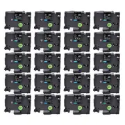20PK Compatible with Brother PT-1880 TZ345 TZe345 White on Black Label Tape 0.7"