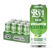 Ryl Iced Tea, Unsweetened Green Tea, Antioxidant Superblend, Zero Sugar, Zero Ca