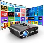 4K Projector Auto Focus HDR WiFi 6 & NFC, Smart Daylight Projector 4K High Lumen