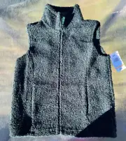 Cabela's Women's Sz S Sherpa Fleece Zip Front Vest Green NWT
