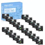 20PK Compatible with Brother P-Touch TZ141 Tze141 Black on Clear Label Tape 18mm
