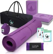 Designs Thick Yoga Mat Fitness & Exercise Mat |TPE ECO Friendly Yoga Mat with St