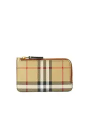 Burberry Check Zip Card Case