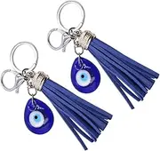 [Ipetboom] Evil Eye Keyring Turkish Style Keychain Charm Keychain Cool Home Decor Ornament Random Color