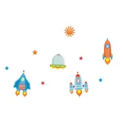 Kids Wall Stickers - Rockets & Spaceships AW1302