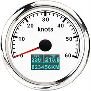 PMGMZPGPMA 85mm 3 in 1 Digital Car Boat Motorcycle GPS Speedometer Gauge 30knot /60knot Speedometer Odometer with COG Trip GPS Antenna Automobile Tachometer(60Knot WS)