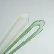 Set of 2: Vintage Hair Stick Set of 2 - Dark Green & Light Green - One Size
