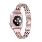 Elegant Bling Thin Stainless Steel Apple Watch iWatch Band 38mm 40mm 42mm 44mm Compatible