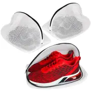 2/3 Pack Mesh Laundry Bag Washing Machine Shoes Bag With Zips Travel Shoe Bags-L