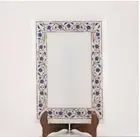 18" x 12" Marble Side Table Top Semi Precious Stones Floral Inlaid Art Handmade