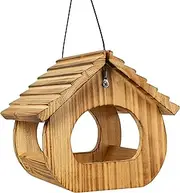 Bird Feeders for Outdoors,Wooden Unique Seed Sunflower Food Feeder Blue Cardinal Finch Backyard Platform Balcony Gazebo Tree Fence Wall Mount Effortless Holder Automatic Buddy