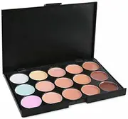 AIMALL 15 Colours Contour Cream Concealer Palette, Neutral Camouflage Makeup Kit for Full Coverage, 6.1"x 4.1" Case, Ideal for Concealing Scars, Blemishes, and Under-Eye Circles