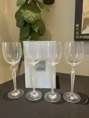 MIKASA CRYSTAL MOONLIGHT FROST WINE GLASSES 9-3/4” ~ Austria ~ Set Of 4