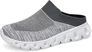 [FLIOZY] Mens Elevator Height Increasing Shoes Mesh Walking Mules Open Back Slip On Garden Clogs Sneakers
