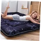 Black Moon and Star Futon Mattress, Japanese Floor Mattress Folding Tatami