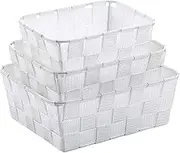 Kela Alvaro Basket Set, PP Fibre, White, 30 x 15 x 10 cm