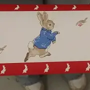 Beatrix Potter Themed Wallpaper Border Red Edge PrePasted 5 Yd Roll Peter Rabbit