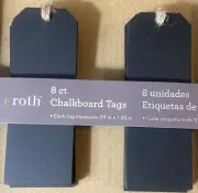 Allen & Roth Black Chalkboard Tags w/Twine String New Box of 8, Open Box of 4