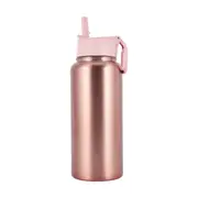960ml Rose Gold Look Double Wall Insulated Cylinder Bottle