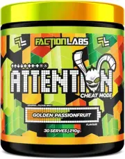 Faction Labs Attention Cheat Mode Golden Passionfruit 30 Serves