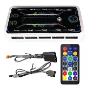 Cooling Fan Hub RGB Fan ARGB Controller Remote Control Computer Case Adapter