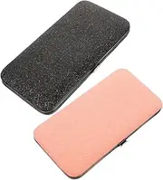 VICASKY 2pcs Eyelash Tweezers Storage Case Stylish and Durable Holder for Eyelash Extension Tools Convenient Travel Pouch for Organizing and Protecting Your Lash Tweezers