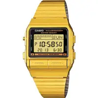 在飛比找momo購物網優惠-【CASIO 卡西歐】潮流金色 時尚電子錶(DB-380G-