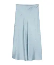 Stretch waist skirt Blue
